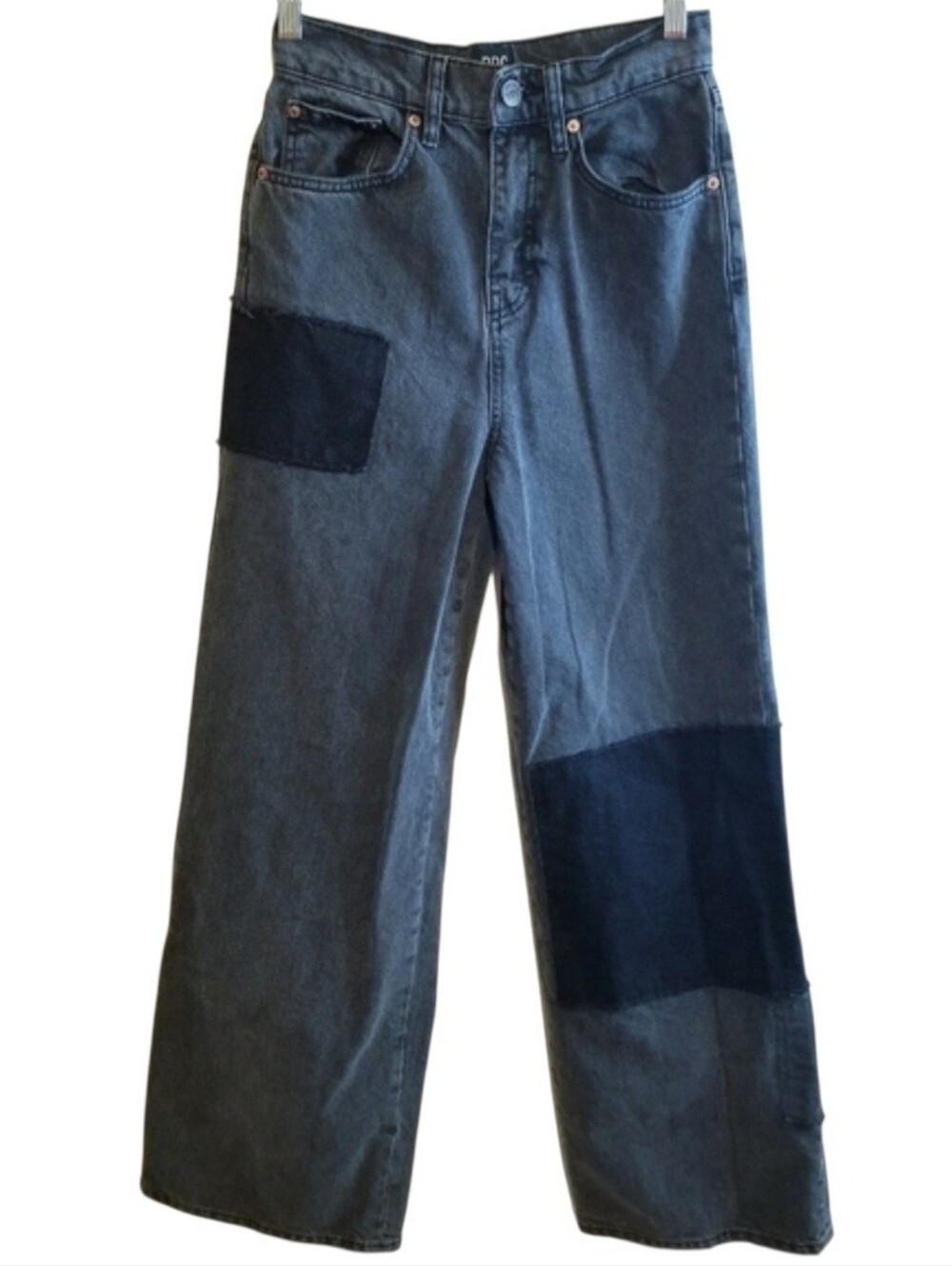 BDG Urban Outfitters Black Puddle High-Rise Wide Leg Patchwork Jeans